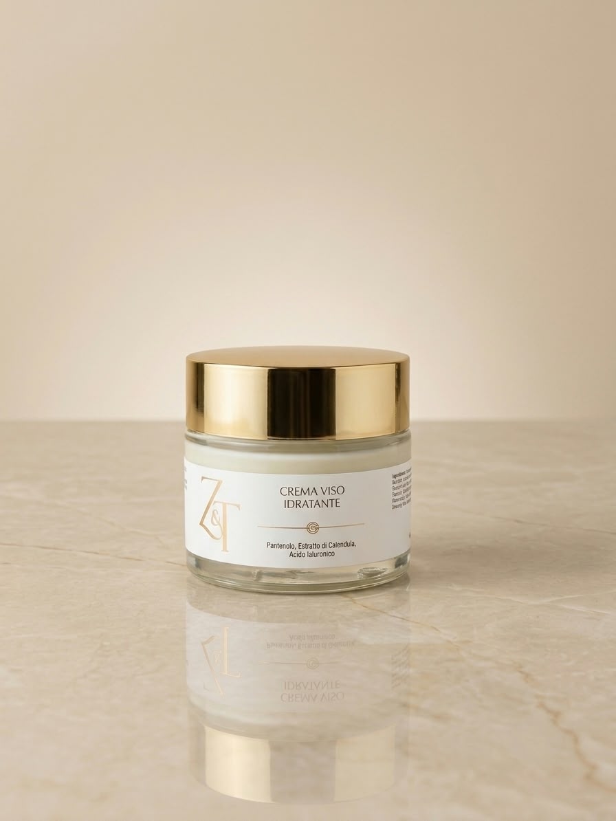 Crema Viso Idratante Biologica (50 ml) - Z&T | Idratazione Profonda e Rimpolpante