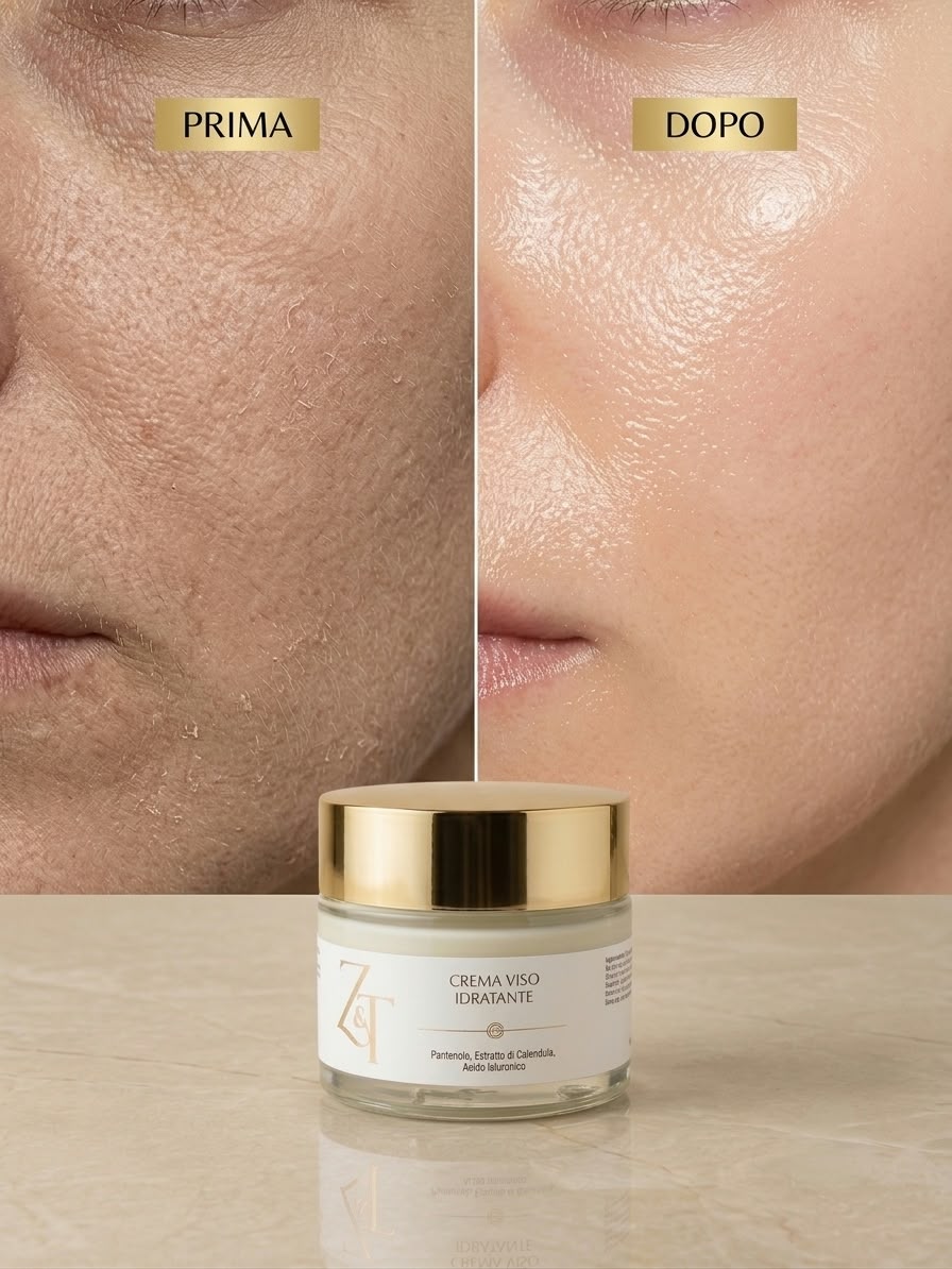 Crema Viso Idratante Biologica (50 ml) - Z&T | Idratazione Profonda e Rimpolpante