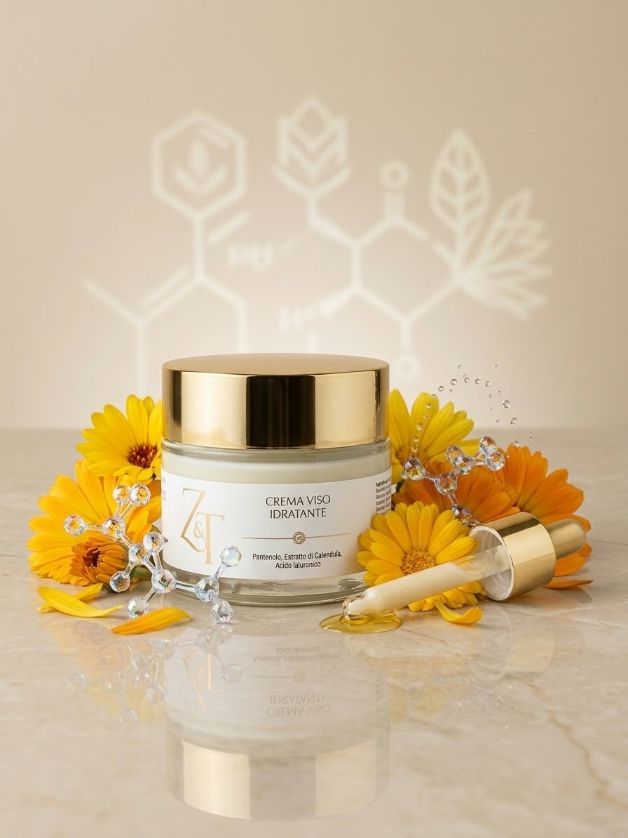 Crema Viso Idratante Biologica (50 ml) - Z&T | Idratazione Profonda e Rimpolpante