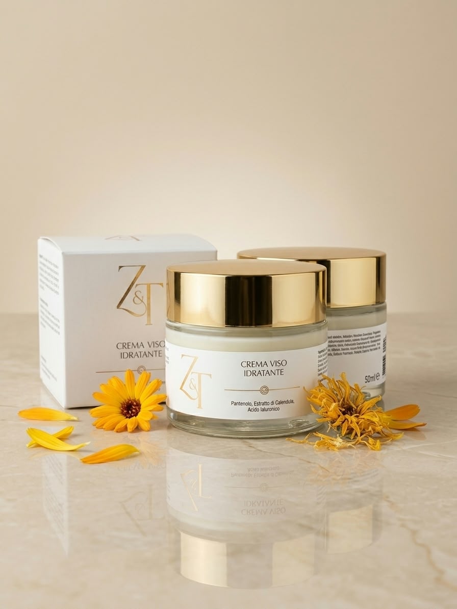 Crema Viso Idratante Biologica (50 ml) - Z&T | Idratazione Profonda e Rimpolpante