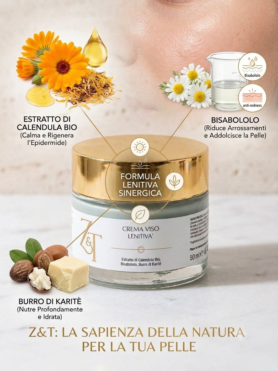 Crema Viso Lenitiva (50 ml) - Z&T | Sollievo Immediato e Anti-Rossore