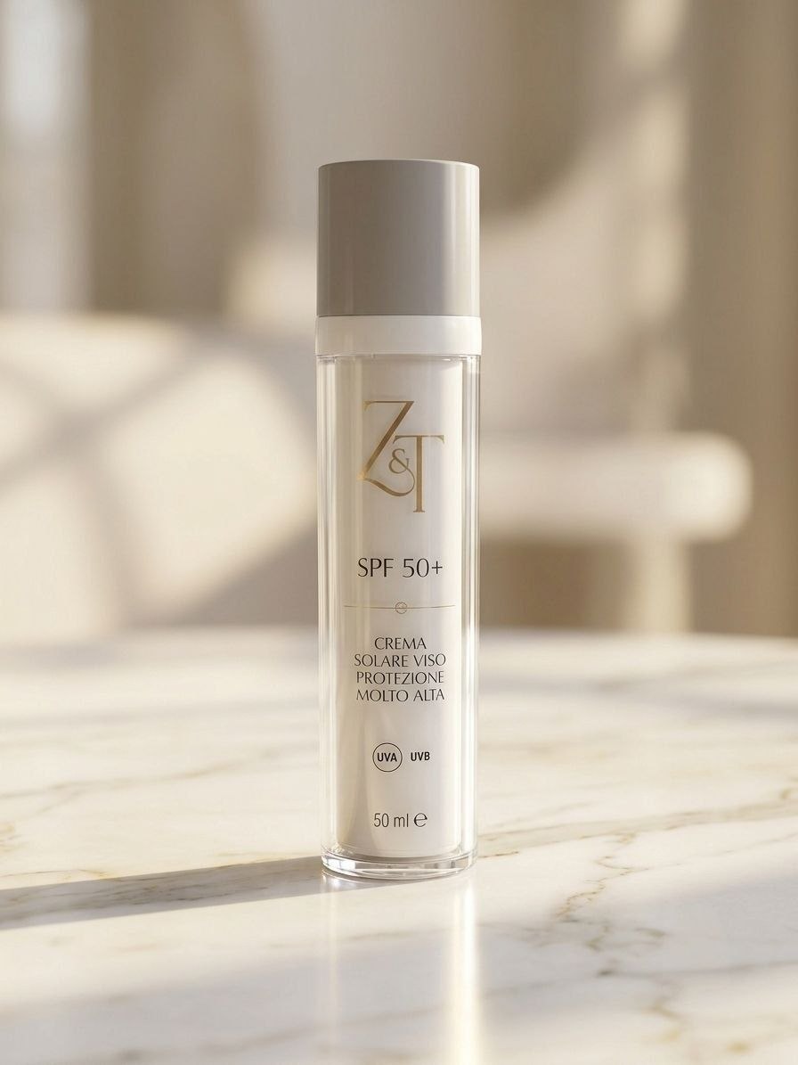 Crema Viso SPF 50+ Protezione Molto Alta - Z&T | Scudo Anti-Età e Idratazione