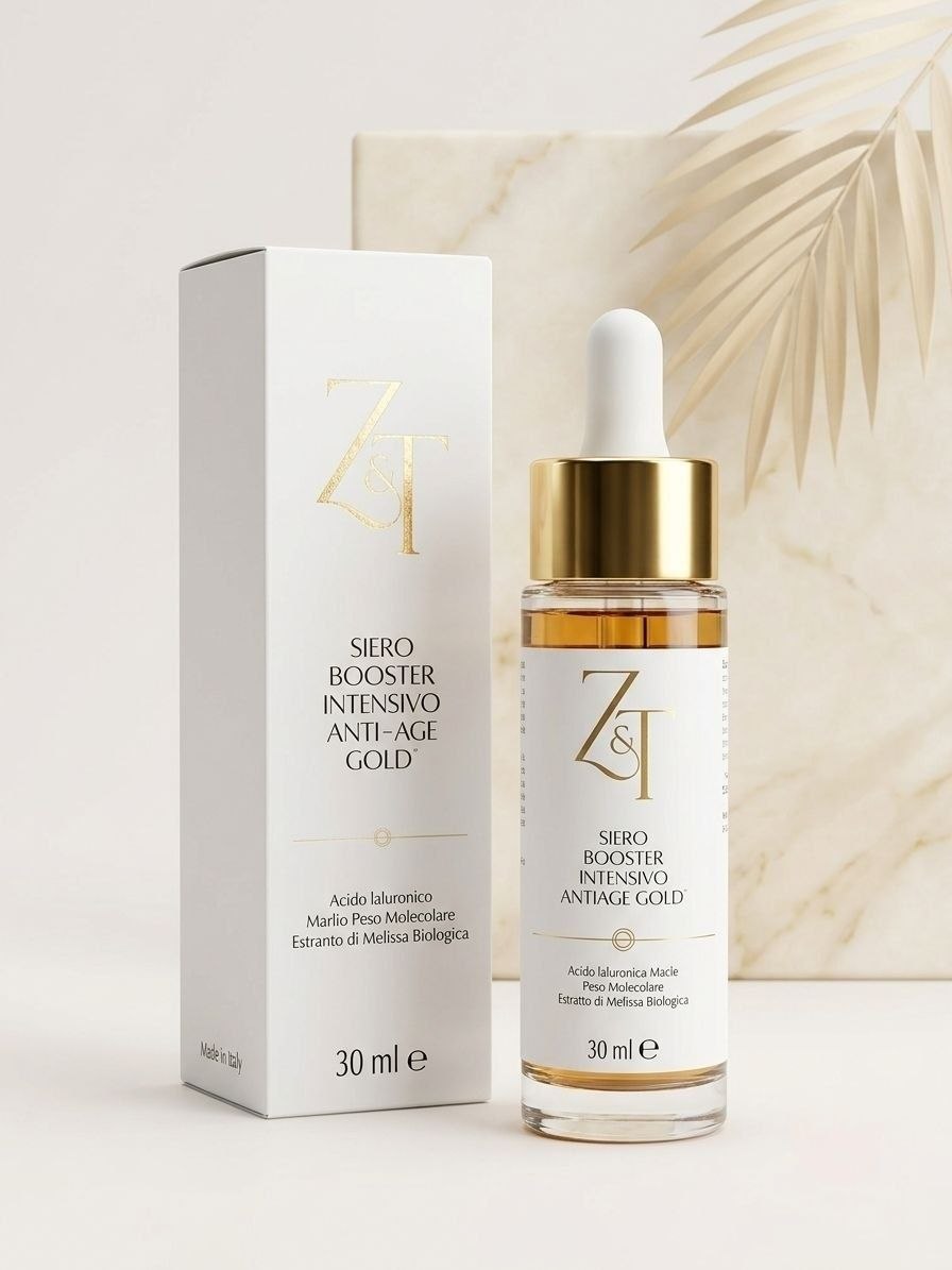 Siero Booster Intensivo Anti-Age Gold Bio (30 ml) - Z&T | Concentrato Rimpolpante e Antiossidante
