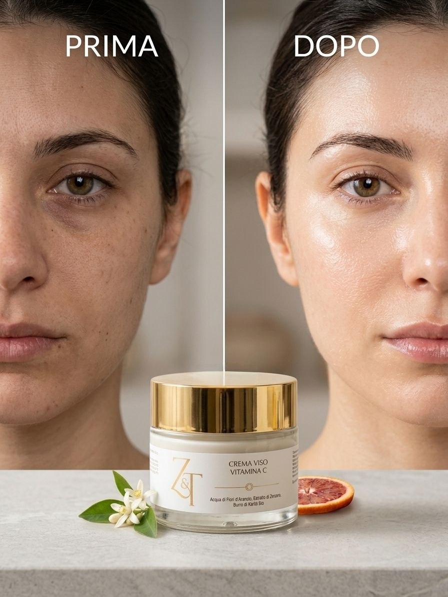 Crema Viso Illuminante Vitamina C (50 ml) - Z&T | Trattamento Antiossidante e Schiarente