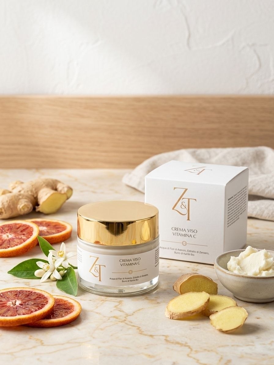 Crema Viso Illuminante Vitamina C (50 ml) - Z&T | Trattamento Antiossidante e Schiarente